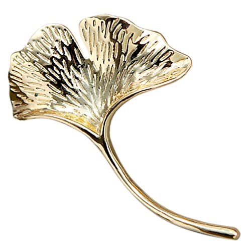 minkissy Ginkgoblatt Brosche für Frauen Legierungs Anstecknadel Dekorative Metallnadel für Schal Kleidung Taschen Rucksäcke Elegantes Design Langlebig und Verformungsbeständig von minkissy
