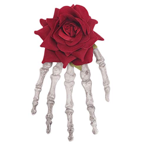 minkissy Haarschmuck Haar Klammern Haarnadel Rosafarbene Haarspange Klaue Haarspange Frauen Haarnadel Skelett Weiß Rose Kind Geschenk von minkissy