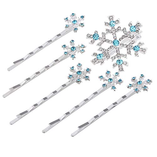 Haarspangen Aus Metall Für Damen Schneeflocke Haarspangen 6 Stücke Schnee Bobby Pins Strasssteine ??Hochzeit Haarklammern Barrettes Haarschmuck Strass Bobby Haarnadeln von minkissy