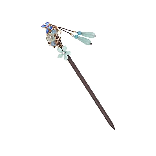 Hair Stick Hanfu Hairpin s Vintage Hair Accessories Japanese Hair Pin Hair Bun Chopstick Hair Barettes Hair Barrette Aventurine Jade Wooden Hairpin Girl von minkissy