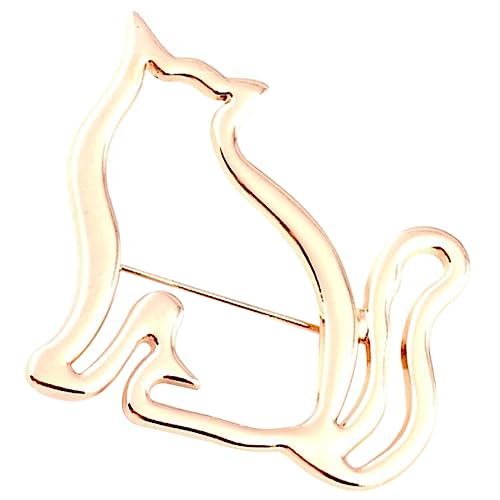 minkissy Kleiderbroschennadel Katzenbrustnadel Hohle Anstecknadel Für Kleidung Schal Hut Modische Tierkleidungsbrosche Katzenbrosche Für Damenkleidung von minkissy