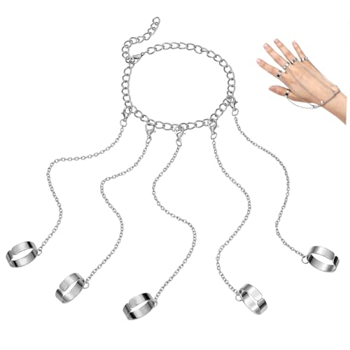 Kettenring für Frauen Offener Punk Stilring Verstellbar Leicht für Fingerdekoration Modisches für Besondere Anlässe von minkissy