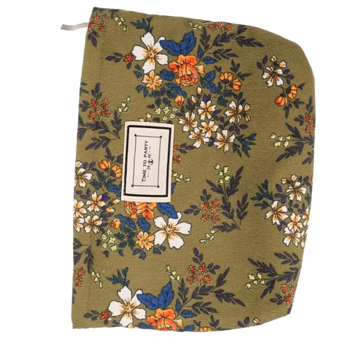 Kleine Kosmetiktasche Cord mit Blumenmuster Reise Make Up mit Reißverschluss für Damen Tragbar Leicht für Toilettenartikel Persönliche Gegenstände von minkissy