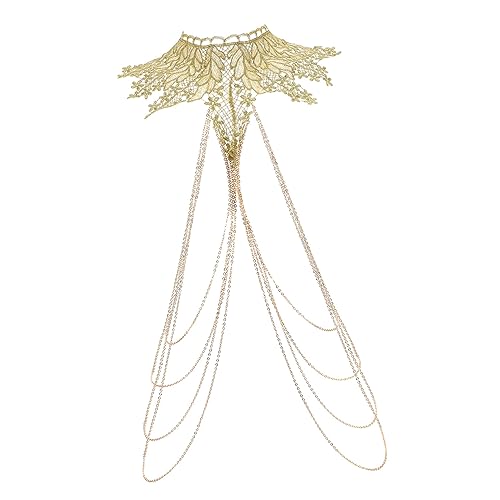 Körperkette Damen Lace Body Chain Schmuck für Frauen Luxuriöse Mehrlagige Halskette für Partys Besondere Anlässe von minkissy