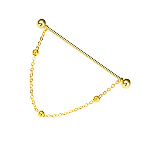 Kragenbrosche mit Kette für Herren Goldene Krawattennadel Kragenstifte zur Hemde Dekoration Formelle Anlässe von minkissy