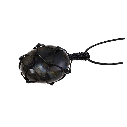 Labradorit Halskette für Frauen Verstellbare Kordel Stilvolles Design Handwerklich Verarbeitet Kreative Schmuckstücke für Perfektes für Besondere Anlässe von minkissy