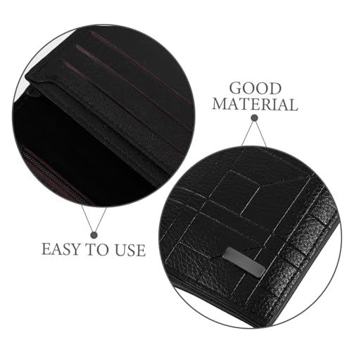 minkissy Langes Herren Portemonnaie Aus Hochwertigem Pu-Material Mit Reißverschluss Zum Aufbewahren Von Geldmünzen Kreditkarten Und Bargeld Schlichtes Und Praktisches Design von minkissy