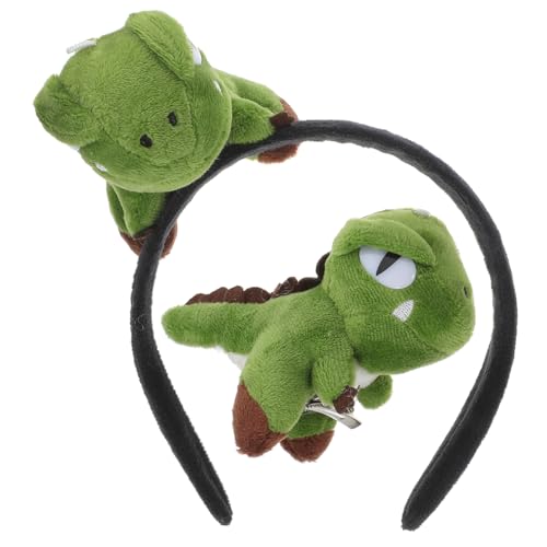 Minkissy 2 Stück Tier Stirnband Halloween Haarband Dinosaurier Haarbügel Plüsch Kopfbedeckung Haarwickel Kopfbedeckung für Frauen Mädchen Kinder Geburtstag Cosplay Party Haarschmuck von minkissy