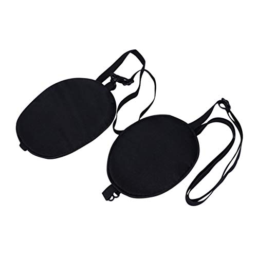 Minkissy 2Pcs Augenklappe Erwachsene Kinder Strabismus Amblyopie Faule Augenkorrekturpflaster Slik Polyester Verstellbare Elastische Augenklappen Augenabdeckung Schwarz von minkissy