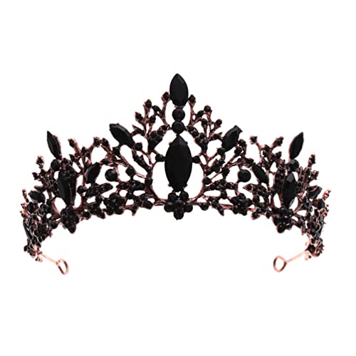 Minkissy Black Queen Crown Barocke Königin Crown Vintage Wedding Tiara für Hochzeitsgründe Quinceanera Geburtstag von minkissy