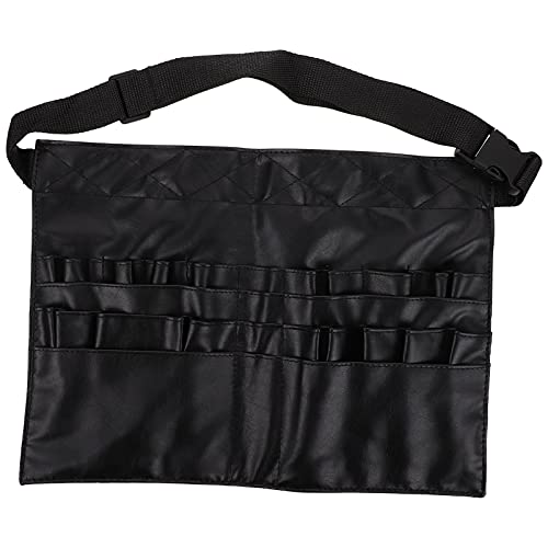 Minkissy Make- Up Pinsel Taille Tasche PU 32 Taschen Professionelle Kosmetik Make- Up Pinsel Tasche mit Künstler Gürtel Strap für Frauen Schwarz von minkissy