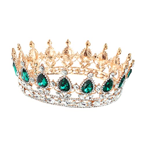 Modeschmuck für Frauen, Weihnachts-Tiaras für Frauen, Vintage-Stilvolle Stirnbänder für Frauen, Abschlussball, Kronen, grüne Haar-Accessoires, Krone für Frauen, Tiara, Krone für Hochzeit, von minkissy