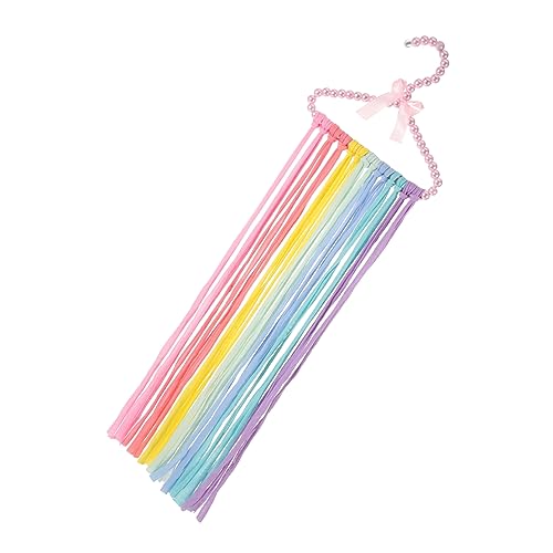 Regenbogen Haarspangen Organizer für Stilvoller Aufbewahrungshänger für Haarschmuck für Kinderzimmer Strapazierfähigem mit Schnur für Verschiedene Haarschmuckgrößen von minkissy