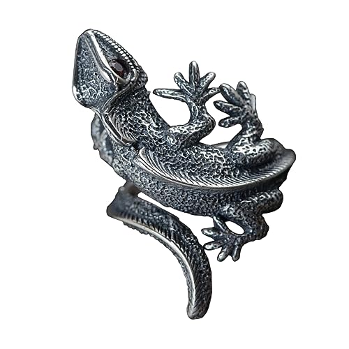 minkissy Retro Tier Ring Aus Einzigartiger Lizard Wrap Ring Für Damen Und Herren Charmanter Schmuck Für Besondere Anlässe Und Geschenke von minkissy