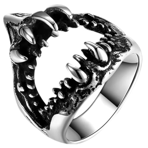 minkissy Haifischring Retro Titanstahlring Punk Ringe Stylischer Modeschmuck Schmuck minkissy Haifischring Retro Titanstahlring Punk Ringe Stylischer Modeschmuck Schmuck von minkissy