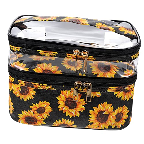 Sonnenblumen-kosmetiktasche Großer Kosmetik-organizer Kosmetiktaschen Für Damen Reisekosmetikkoffer Kleine Kosmetik Transparent Pvc Reisen Reißverschluss Unverzichtbare Tasche von minkissy