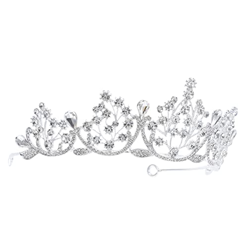 Stirnband Mit Strasskrone Kristall Braut Königin Tiara -tiara Kristall Haar Braut Tiara Kristall Hochzeit Kopfschmuck Braut Hochzeit Tiara Frau Weiß Haarschmuck Legierung Mosaik- von minkissy