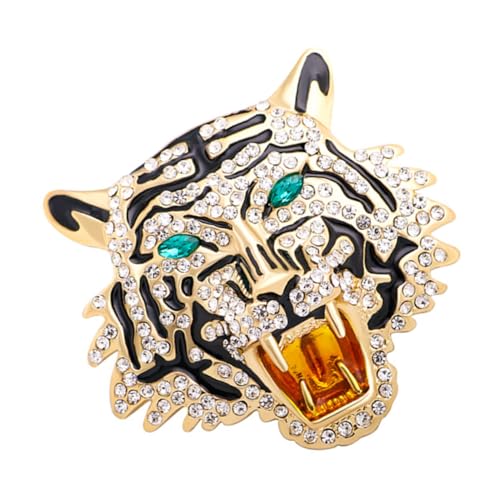 minkissy Strass Tiger Brosche für Damen Vintage Anstecknadel Kreative Kleidungsaccessoire Brosche für Anzüge und Hemden Geeignet für Partys und Feiern von minkissy