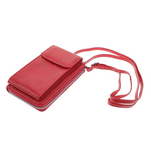 Umhängetasche Für Münzen Für Jeden Tag Taschen Geldbörsen Handys Damen Geldbörse Kartenhalter Damen Geldbörse Polyester Rot von minkissy