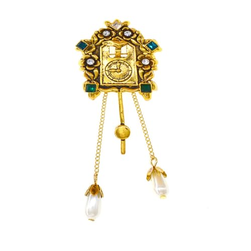 Vintage Brosche mit Quasten Design Anstecknadel für Damen Kleidung Schals Strickjacken Goldfarbene für Naturliebhaber von minkissy