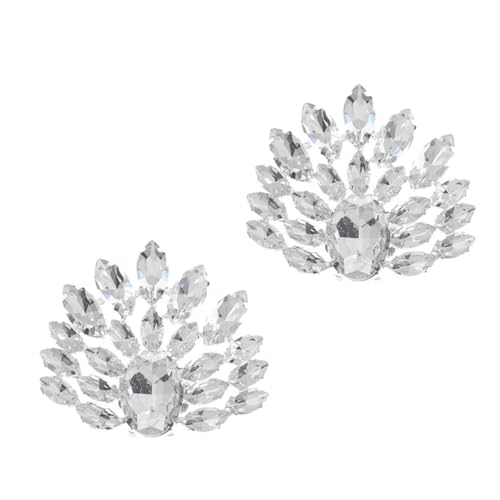 minkissy 1 Paar Dekorative Schuhclips mit Abnehmbaren Strasssteinen Partyschmuck für Damen Glänzende Schnallen für Pumps Sneakers Vielseitige Accessoires für Besondere Anlässe von minkissy