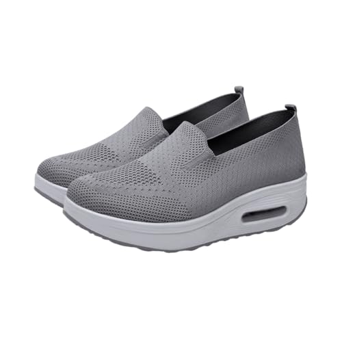 minkissy 1 Paar Frauenschuhe für erhöhtes Luftkissen Damenschuhe Trainingsschuhe für Damen trainieren Schuhe Frauen Subjekt an Trainern Frauen an Mesh-Turnschuhe Laufen Sneaker Grau von minkissy