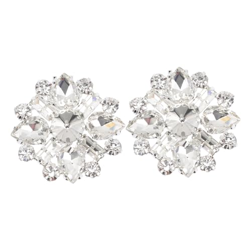 minkissy 1 Paar Funkelnde Schuhschnallen für Hochzeits und Brautschuhclips Glitzernde Rhinestone Clips für Damen Schuhdekoration für Partys und Besondere Anlässe von minkissy