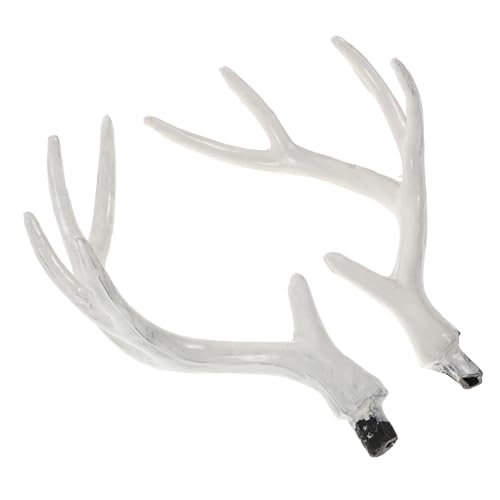 minkissy 1paar Weiße -rehgeweihe Für Weihnachten Cosplay Und Fotografie Kreative Dekoration Für Feiertagsfeiern Und -projekte von minkissy