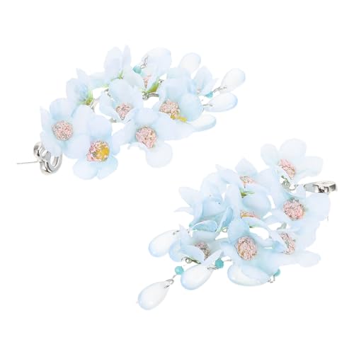 minkissy Lange Blumenohrringe Für Damen Blumenquaste Statement-blumen-ohrringe Für Damen Hängende Ohrringe Für Frauen Kreative Ohrringe Blumenschmuck von minkissy