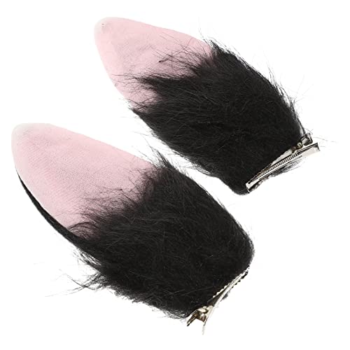 minkissy 1 Paar Hasenohr Haarspange Haarnadeln Mit Hasenohren Kaninchen-cosplay-stütze Kostüm Ohrstütze Cosplay-kaninchen-set Cosplay-kostüm-requisiten Plüsch Haarschmuck Kleidung Fräulein von minkissy