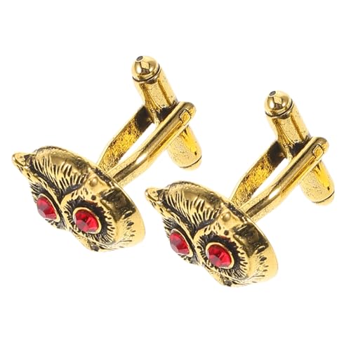 minkissy 1 Paar Herren Manschettenknöpfe Manschettenknöpfe Anzug Accessoires Herren Manschettenknöpfe Für Männer Goldene Legierung von minkissy