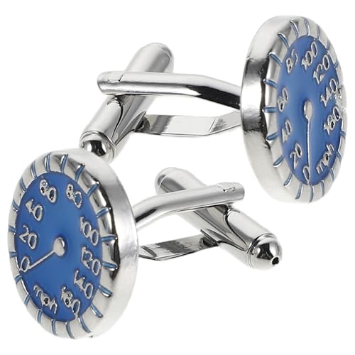 minkissy 1 Paar Herren Manschettenknöpfe im Französischen Stil mit Geschwindigkeitsmesser Design Formelle Hemdstuds für Hochzeiten Business Events und Partys Langlebig Elegant und Leicht zu von minkissy
