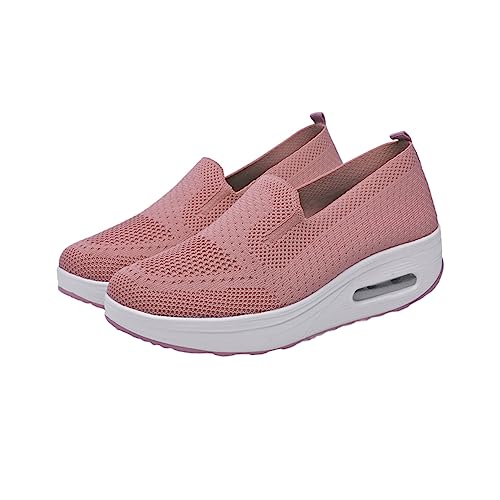 minkissy 1 Paar Hochlikte Kissen Sportschuhe Damenschuhe Laufen Sneaker Trainingsschuhe Erhöhte Laufschuhe Frau Turnschuhe Trainieren Schuhe Frauen Subjekt An Trainern Frauen An Rosa von minkissy