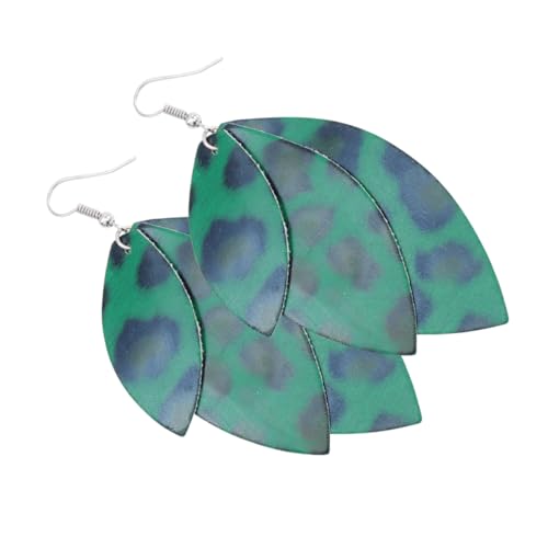 minkissy 1 Paar Leoparden Ohrringe Leder Ohrring Ohrentropfen aus Leder Ohrring aus PU-Leder Ohrentropfen für Frauen von minkissy
