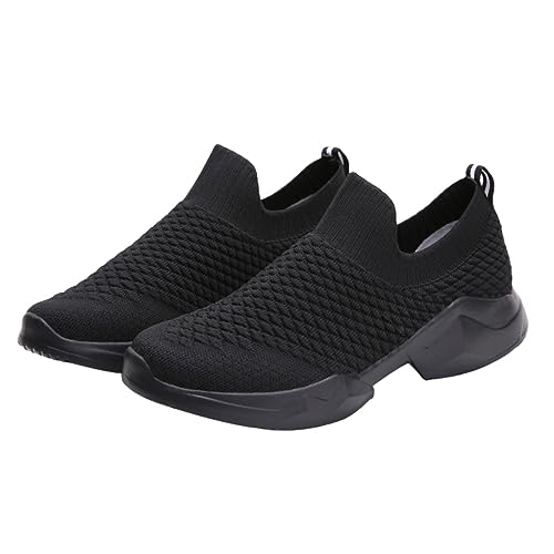 minkissy 1 Paar Mutter Schuhe Stoff Minimalistisch gepolstert Turnschuhe Atmungsaktiv modischer Sneaker weiblicher Freizeitschuh bequemer Netzschuh Obermaterial: Mesh Black von minkissy