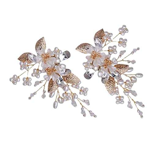 minkissy 1 Paar Perlenblumen Schuhblumen Hochzeitsschuhe Verzierungen Für Schuhe Hochzeitsdekoration Brautschuhclips Frauen Formelle Hochzeitsabsätze von minkissy