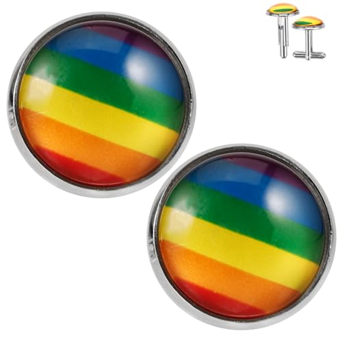 minkissy 1 Paar Regenbogen-manschettenknöpfe Arm Smoking Männer Ihn Hemd Ärmel Manschettenknöpfe Für Anzüge Herrenmanschettenknöpfe Manschettenlinks Zinklegierung minkissy 1 Paar Regenbogen-manschettenknöpfe Arm Smoking Männer Ihn Hemd Ärmel Manschettenknöpfe Für Anzüge Herrenmanschettenknöpfe Manschettenlinks Zinklegierung von minkissy
