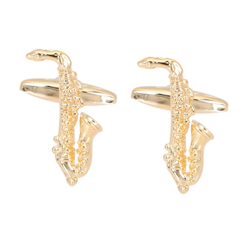 minkissy 1 Paar Saxophon Manschettenknöpfe für Herren Cufflinks für Anlässe Wie Hochzeit Business Meeting oder Vielseitiges Accessoire für Jacken von minkissy