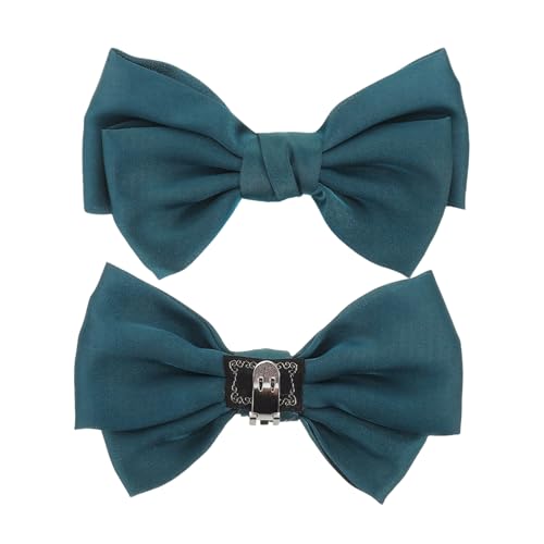 minkissy 1 Paar Schuhclips Mit Schleife Abnehmbare Elegante Schnalle Für Hochzeiten Partys Absätze Schuhanhänger Taschen Kleidung Haarschmuck Für Frauen Und Mädchen Dunkelgrün von minkissy