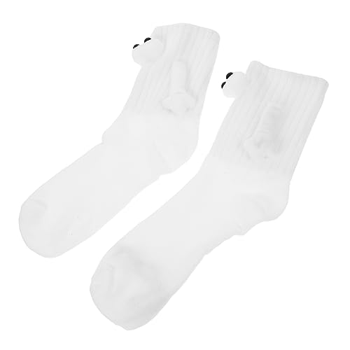 minkissy 1 Paar Schlauchsocken Unisex-socken Baumwollsocken Für Coole Socken Für Männer Socken Mit Animal-print Lustige Handsocken Sport Baumwolle Fitness-socken Weiß Männer Und Frauen von minkissy