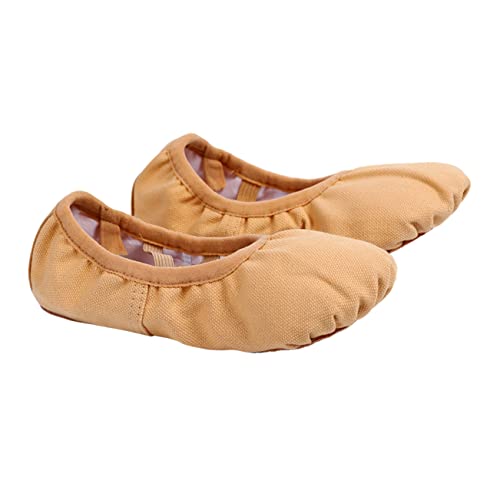 minkissy 1 Paar Soft-Soled-Tanzschuhe Ballettschuhe Für Mädchen Damenschuhe Balletttanzschuhe Sohle Ballettschuh Yoga-Schuhe Hellbraun von minkissy