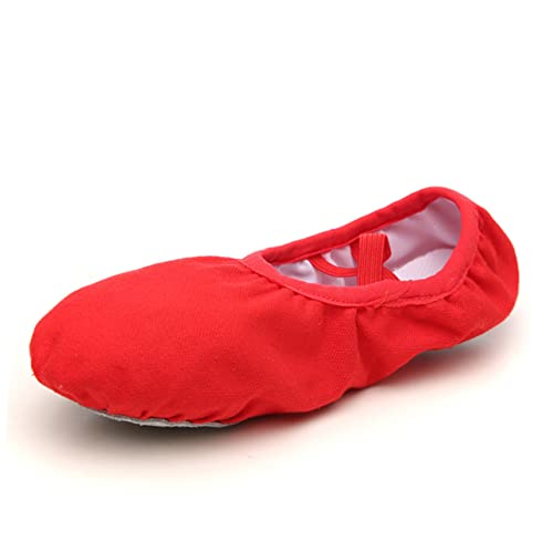 minkissy 1 Paar Soft-Soled-Tanzschuhe Ballettschuhe Mädchen Ballettschuhe für Damen Sohle Stretch-Slipper Ballettschuhe Erwachsene Frauen Ballettschuhe Damen Ballerinas rot von minkissy