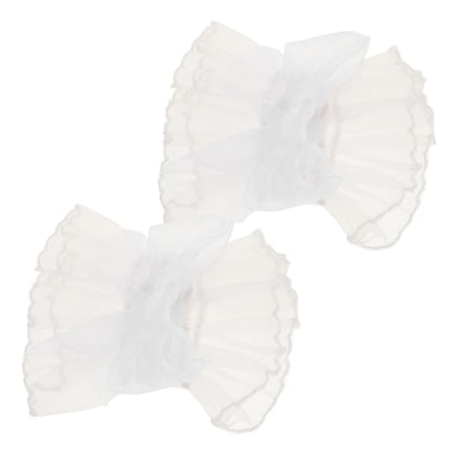 minkissy 1 Paar Spitzenärmel Armbinde Lolita-handschuhe Clown-handschuhe Handmanschette Spitzenarmärmel Spitzenmanschette Spitzenhandschuhe Armwickel Mit Blumenmuster Weiß von minkissy