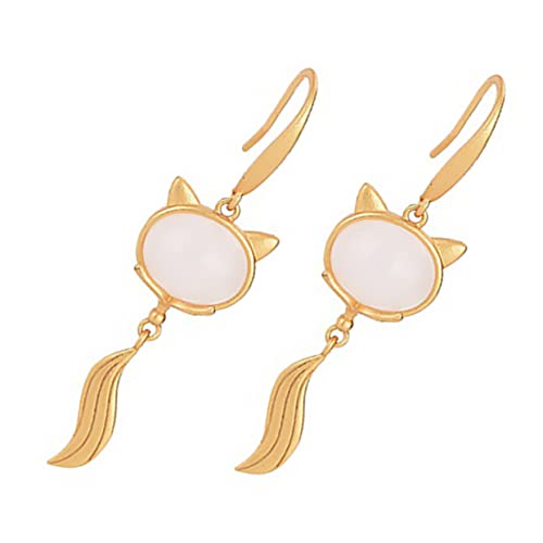 minkissy Hängende Ohrringe für Damen mit Fox Design Tropfenförmige Ohranhänger Modischer Ohrschmuck für Partys und Alltagsanlässe von minkissy