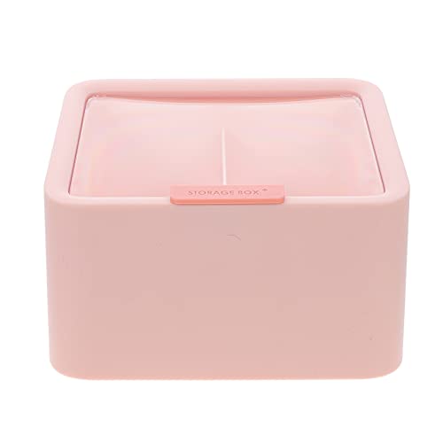 minkissy Plastik Aufbewahrungsbox Für Kosmetik Makeup Organizer Mit Wattestäbchenbehälter Wattepadhalter Und Fächern Für Zahnseide Und Lippenstifte Praktisch Und Langlebig Für Desktop Und f von minkissy