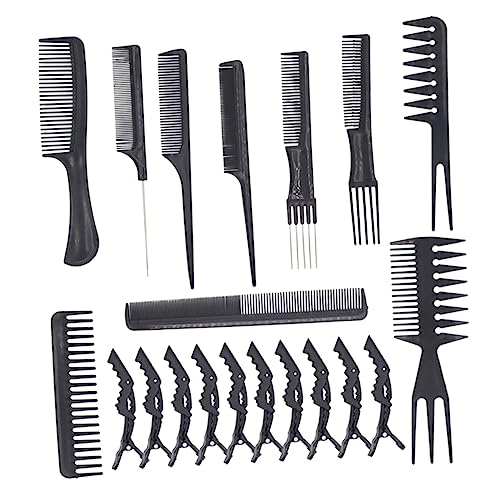 minkissy Multifunktionaler Friseurkamm Mit Männer Haarkamm Breitzahnkamm Für Haarstyling Kunststoffkamm Mit Schneideklammern Unzerbrechlich Und Langlebig Für Professionellen Und Privaten von minkissy