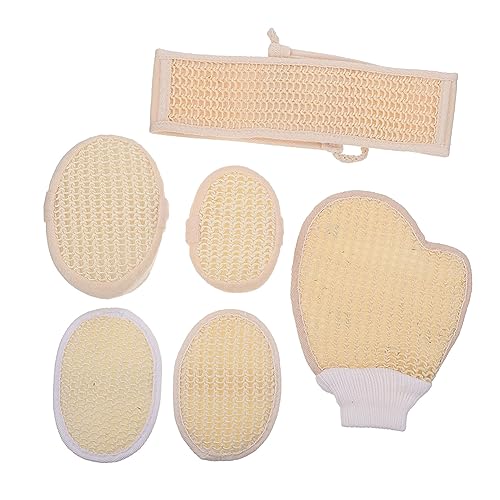 minkissy 1 Satz Badetuch exfoliating glove exfoliate gloves massagehandschuhe duschzubehör Badezubehör-Set Rückenreibestreifen natürlicher Badehandschuh weibliche Badehandschuhe Sisal von minkissy