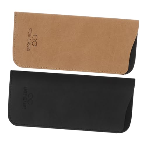 minkissy Weiches Brillentaschen-Set Für Damen Sonnenbrillentasche Aus Pu-Leder Kompakte Und Leichte Brillenaufbewahrung von minkissy