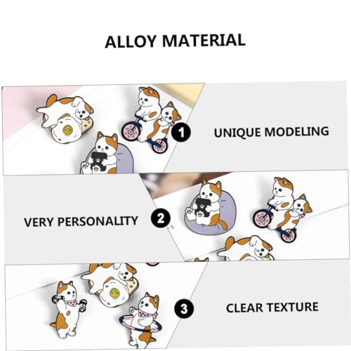 minkissy 1 Satz Brosche Schmuck Rucksack Brosche Taschen Abzeichen Cartoon Tier Kleidungs Abzeichen Kleidungs Taschen Cartoon 5 Stück von minkissy