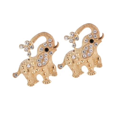 minkissy 1 Satz Elefantenbrosche Mit Zirkonia Vielseitige Scarf Brosche Für Damen Modisches Accessoire Für Kleider Taschen Schals Muttertag 2 Stück von minkissy